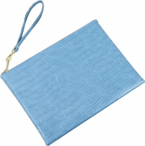 DA VINCI Кошелёк croco sky blue