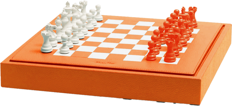 Hector&Saxe Шахматы Chess box orange