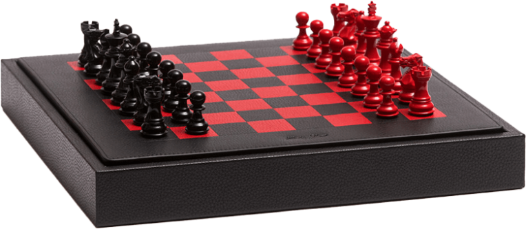 Hector&Saxe Шахматы Chess box black-red