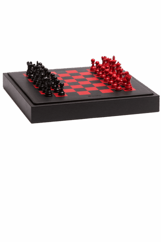 Hector&Saxe Шахматы Chess box black-red