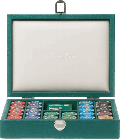 Hector&Saxe Набор для покера Poker set buffalo leather avocado