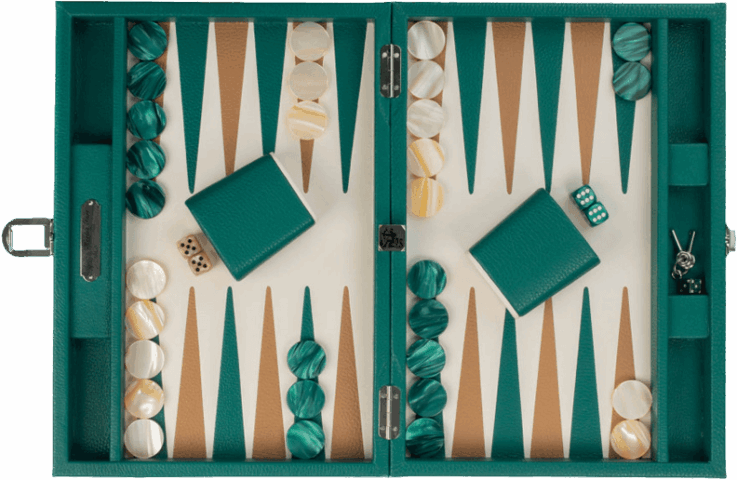 Hector&Saxe Нарды Backgammon Buffalo leather blue