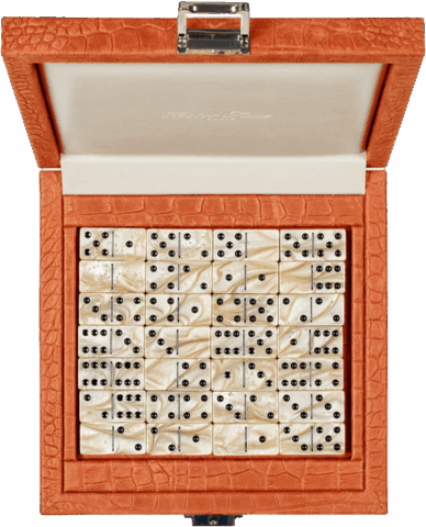 Hector&Saxe Домино Dominoes orange croco