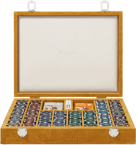 Hector&Saxe Набор для игры в покер 440 фишек Poker set 440 chips Alligator Mustard